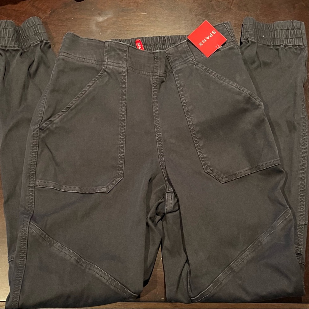 SPANX Black Cargo Pants with Utility Style